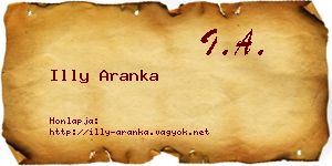 Illy Aranka névjegykártya